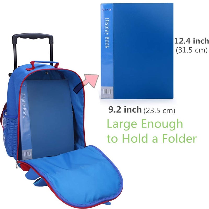 yodo Zoo 3-Way Kids Suitcase Luggage or Toddler Rolling Backpack with wheels, Medium Shark - Image 4